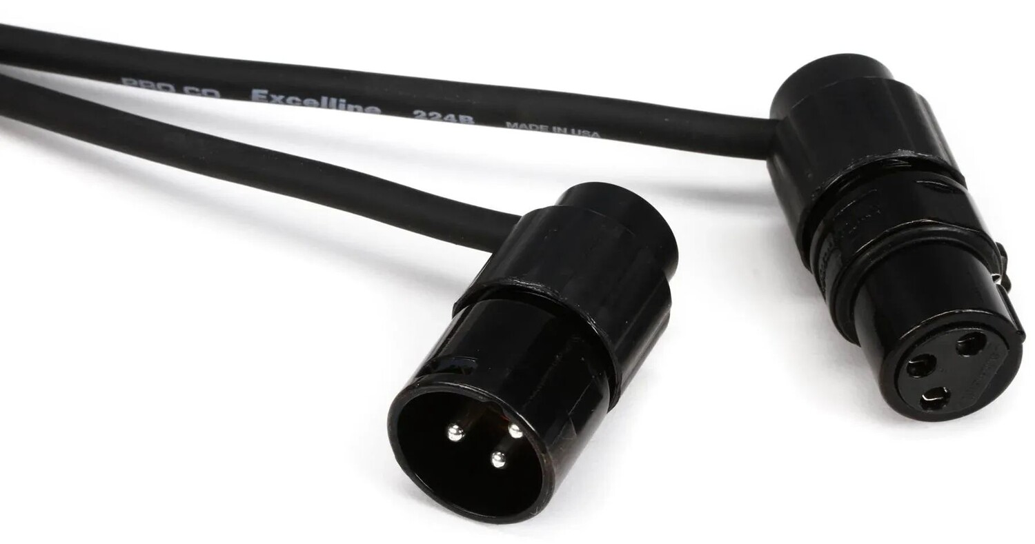 

Низкопрофильный микрофонный кабель Pro Co XLR-XLR — 2 фута