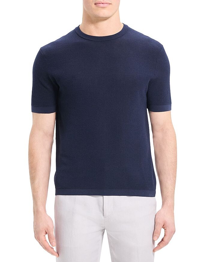 

Футболка Myhlo Slim Fit с круглым вырезом и короткими рукавами Theory, Серый