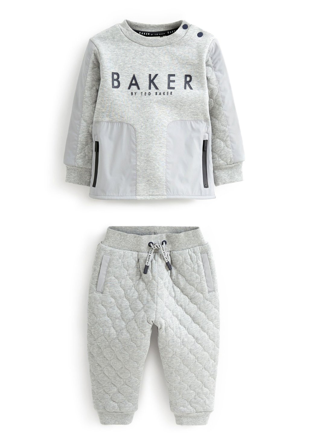 Толстовка QUILTED AND JOGGER SET Baker by Ted Baker, цвет grey