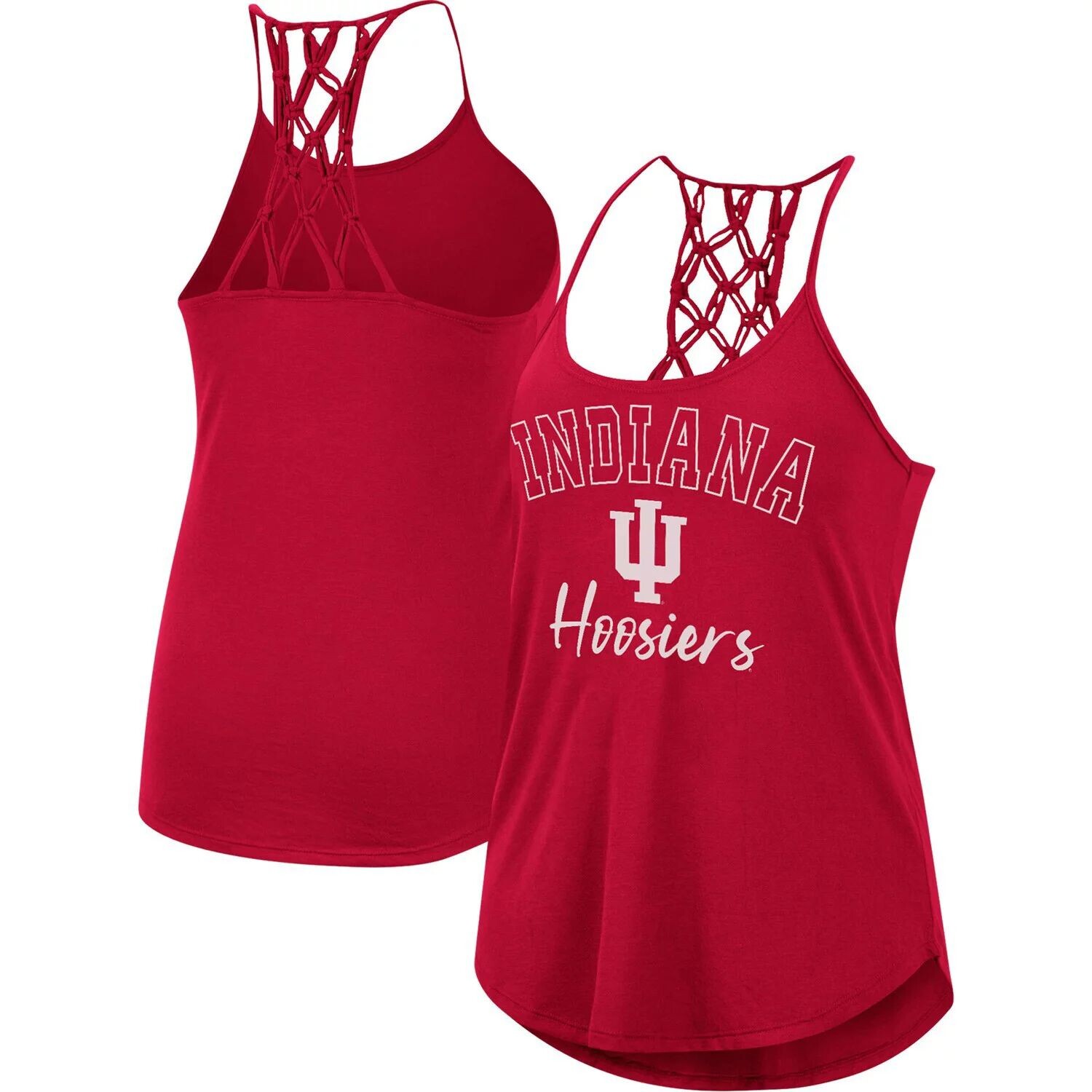 

Женская майка Colosseum Crimson Indiana Hoosiers Natasha Macrame с круглым вырезом-борцовкой Colosseum