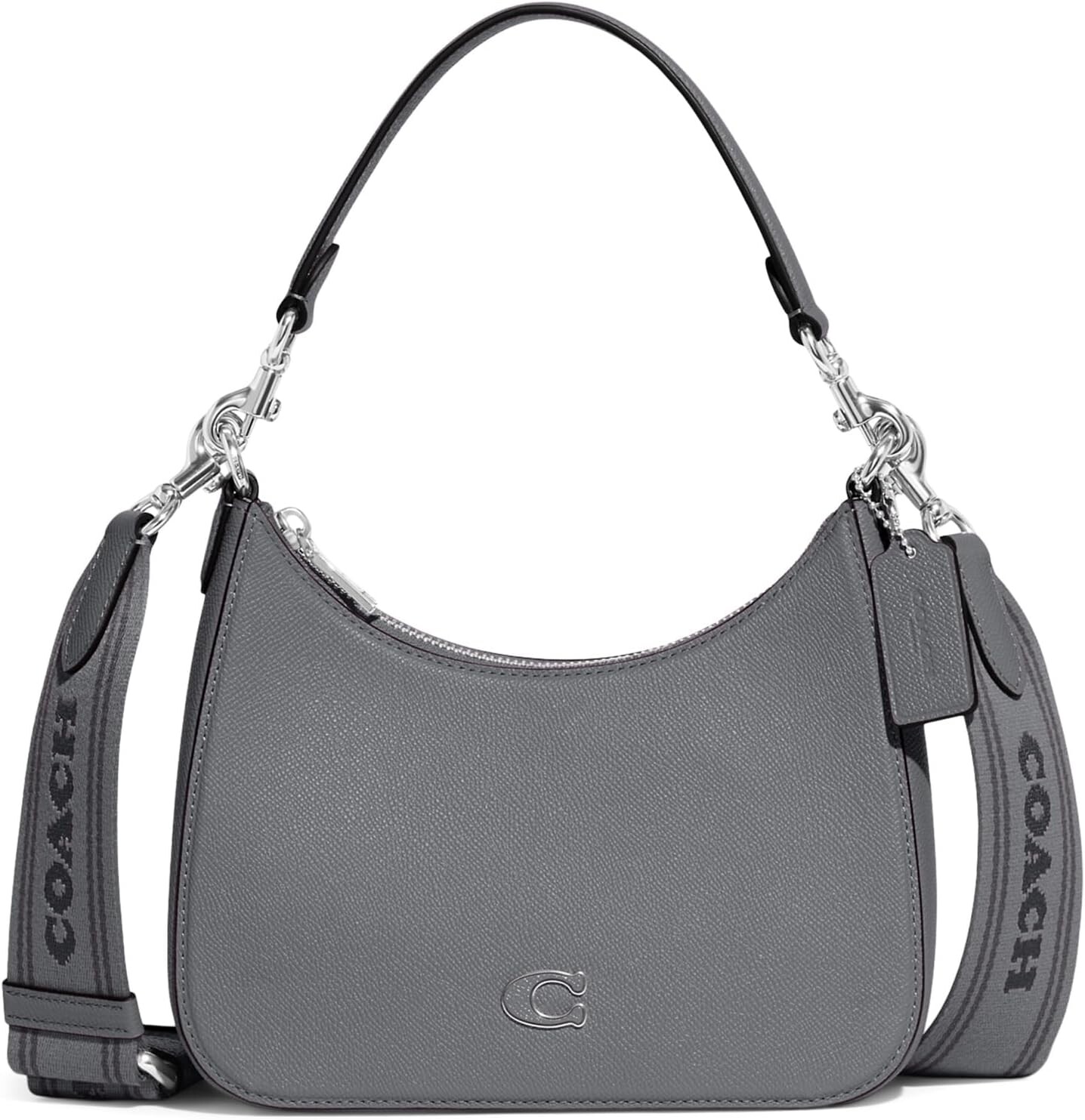

Кроссбоди Hobo из кожи с перекрестным рисунком COACH, цвет Grey/Blue