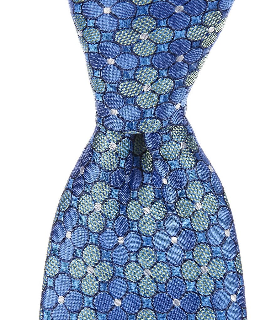 Ted Baker London Dubey Neat Pattern 3 1/4 Шелковый галстук, синий