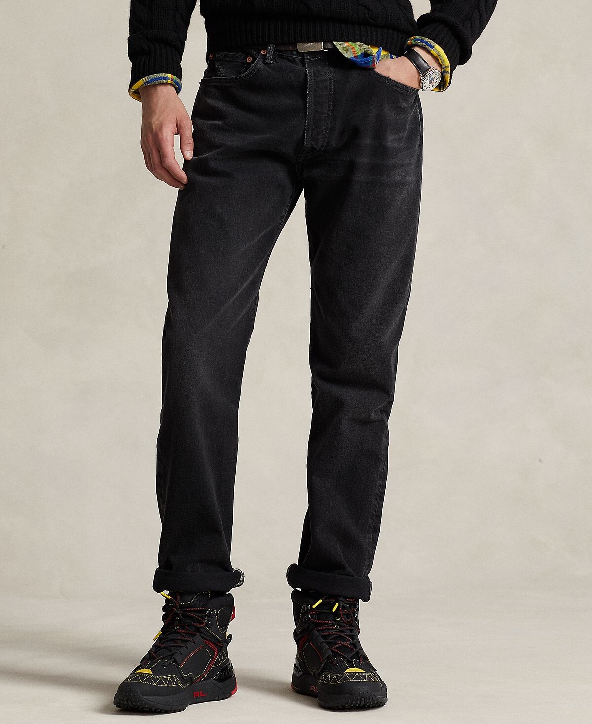 

Мужские винтажные хлопковые джинсы классического кроя Polo Ralph Lauren