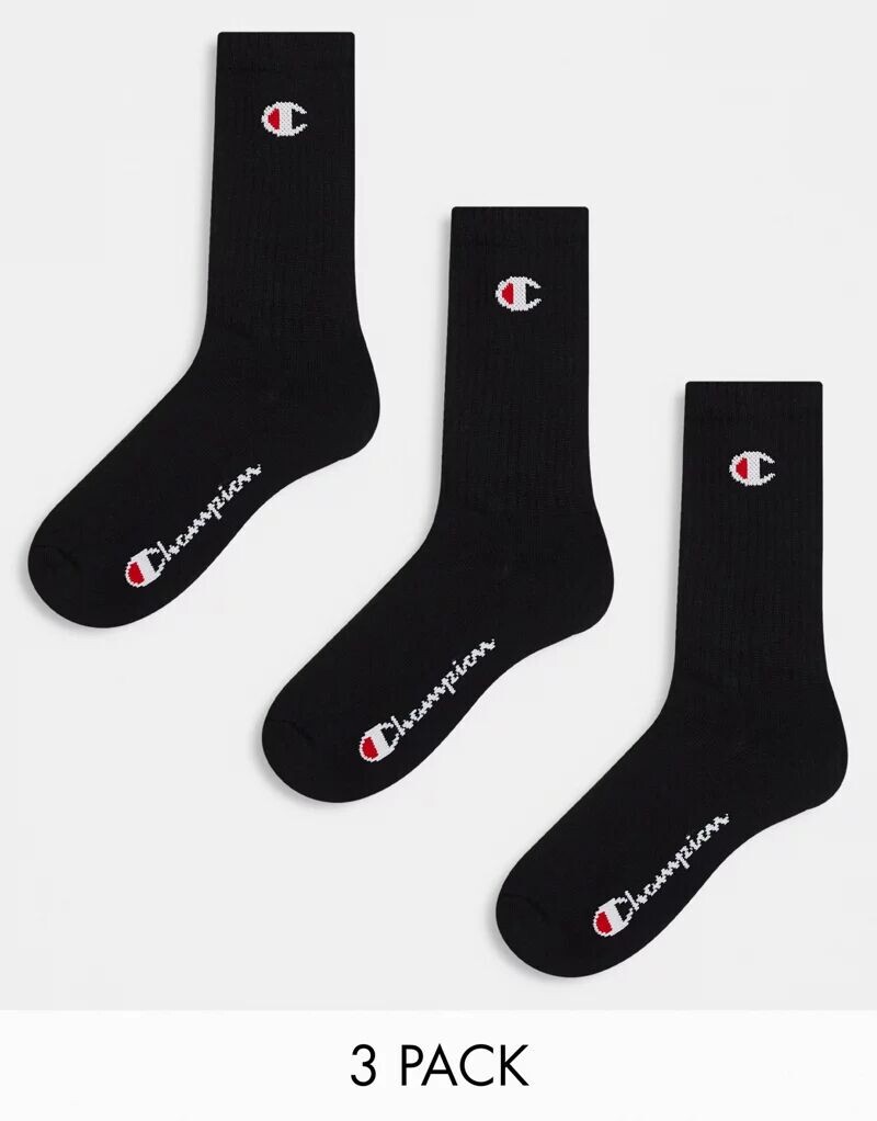 

Черные носки Champion Crew, 3 пары