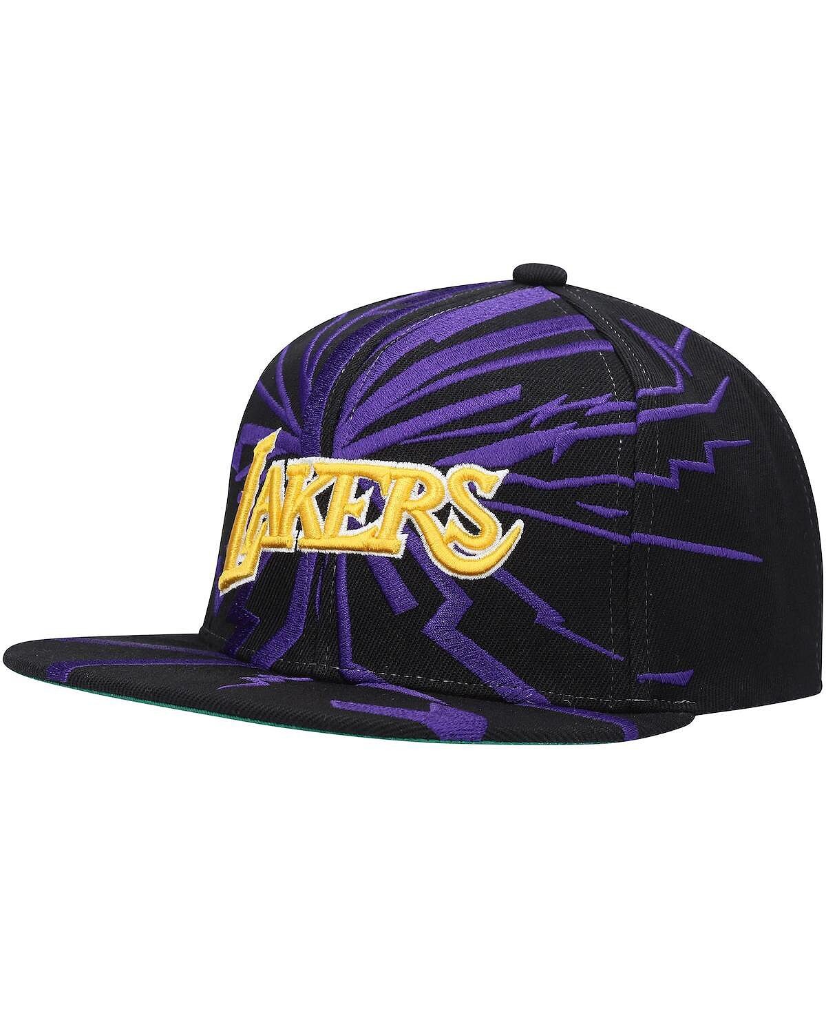 

Мужская черная кепка Los Angeles Lakers из твердой древесины Classics Earthquake Snapback Mitchell & Ness