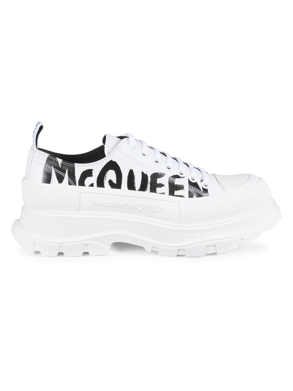 

Кожаные кроссовки на шнуровке Alexander McQueen, белый