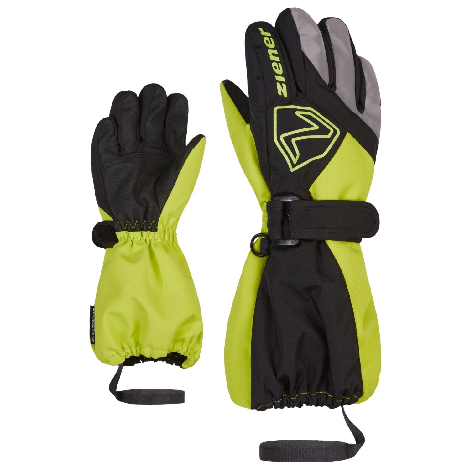 

Перчатки Ziener Lauro AS Glove Junior, цвет Black/Lime