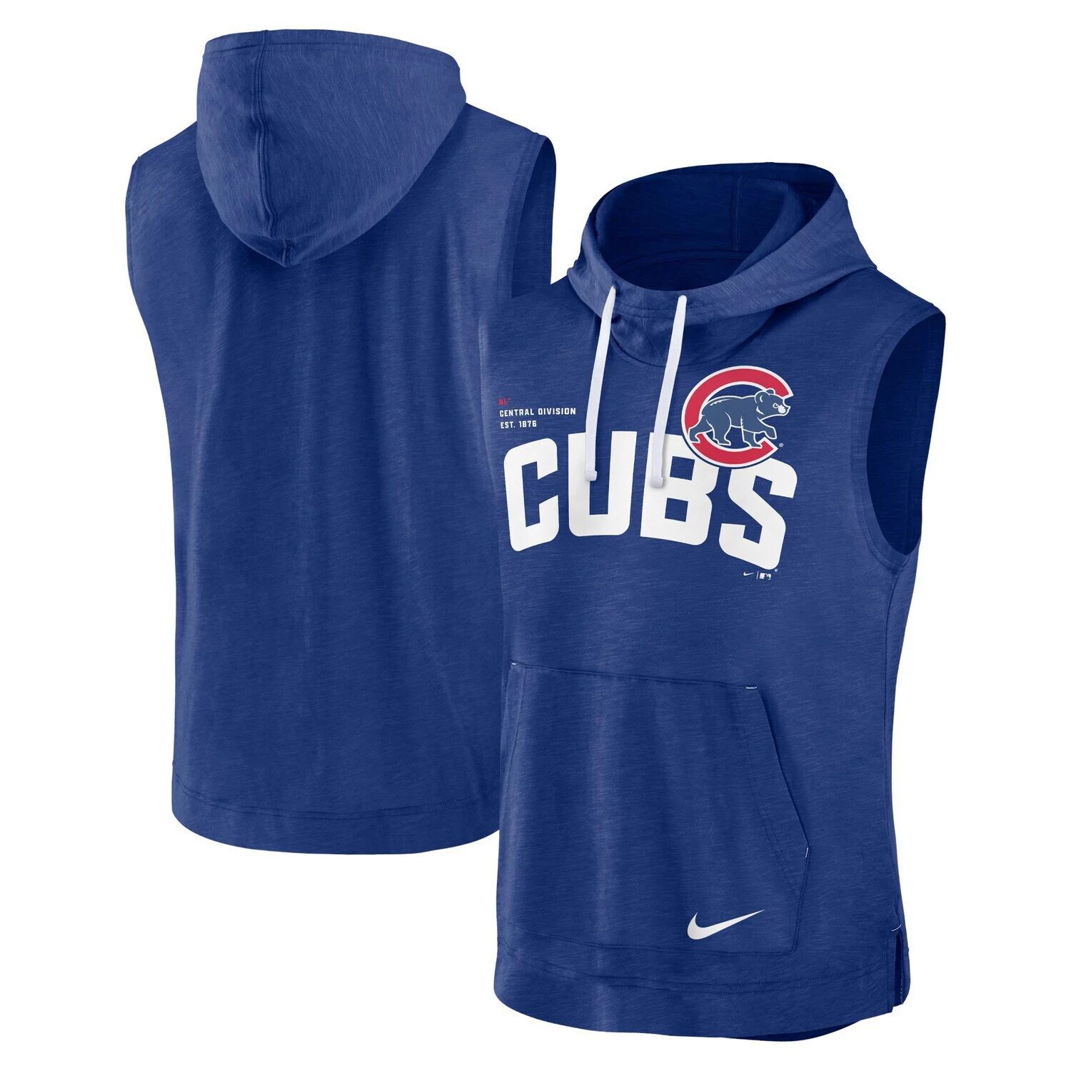 

Мужская спортивная футболка без рукавов с капюшоном Royal Chicago Cubs Nike