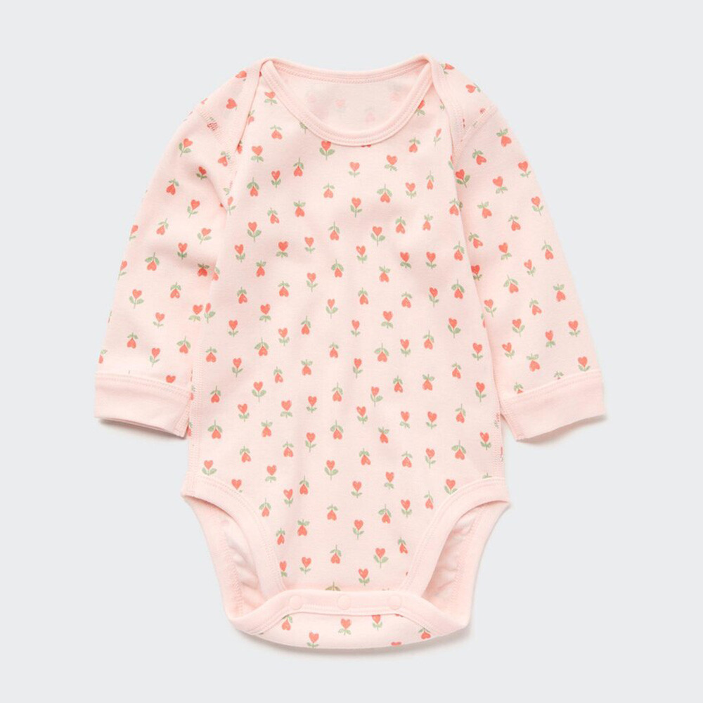 

Комбинезон Uniqlo цельный с длинными рукавами, розовый