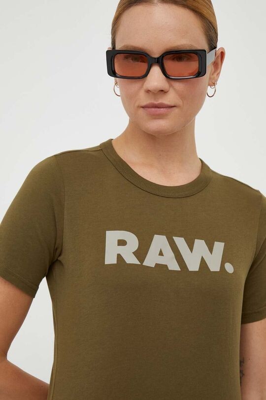 

Хлопковая футболка G-Star Raw, зеленый