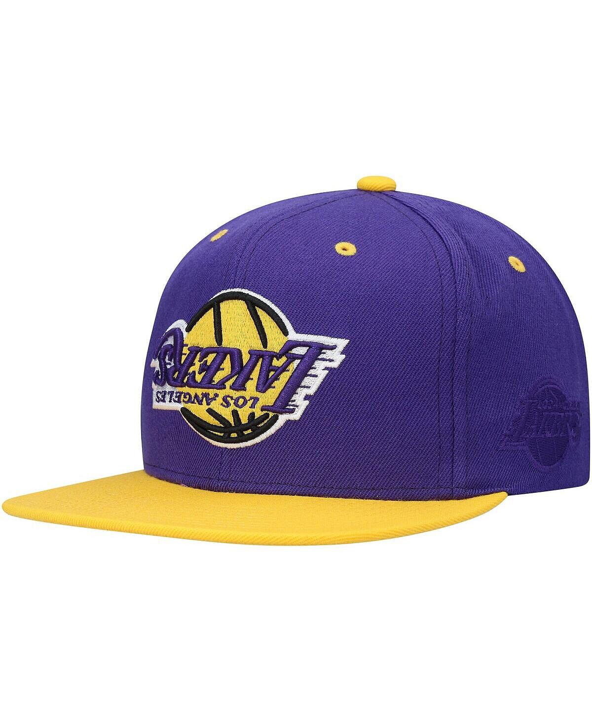 

Мужская фиолетово-золотая кепка Los Angeles Lakers Upside Down Snapback Mitchell & Ness
