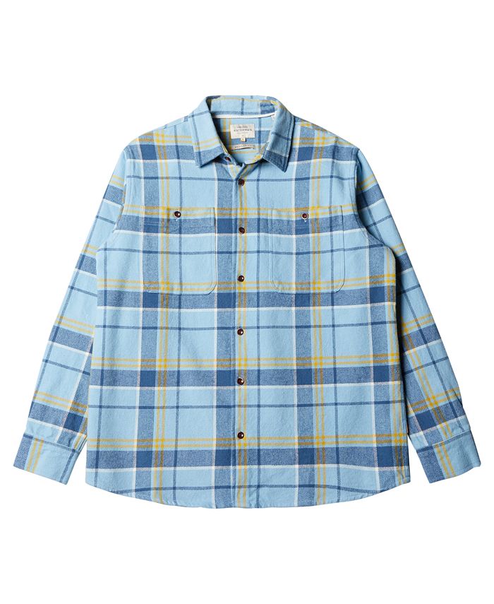 цена Мужская фланелевая рубашка Quiksilver с нижним гребнем Quiksilver Waterman, синий