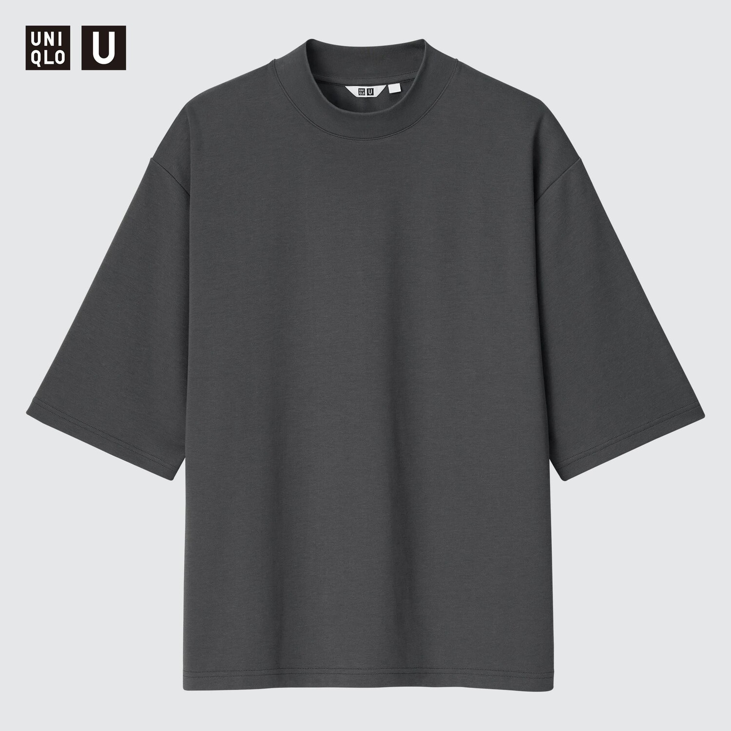 

Футболка оверсайз Uniqlo AIRism U с полурукавами, серый