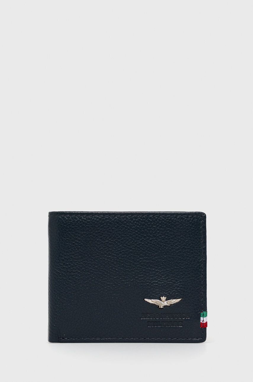 

Кожаный кошелек Aeronautica Militare, темно-синий