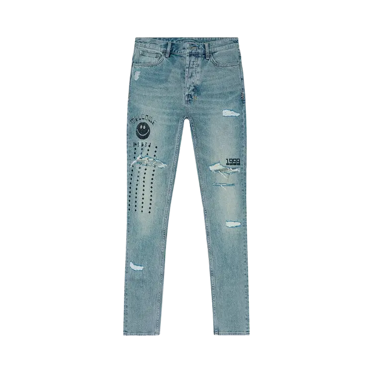

Джинсы Ksubi Van Winkle Skinny 'Throw Bak Trash', синий