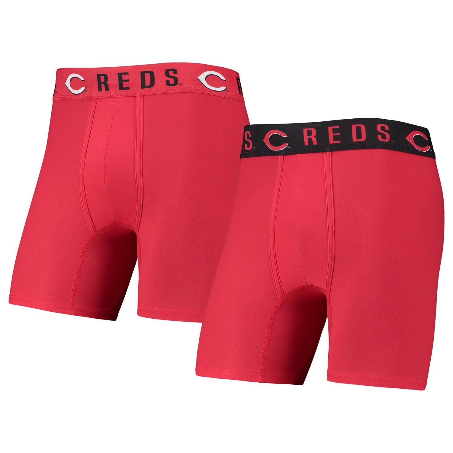 

Мужской комплект из двух флагманских трусов-боксеров Concepts Sport красный/черный Cincinnati Reds