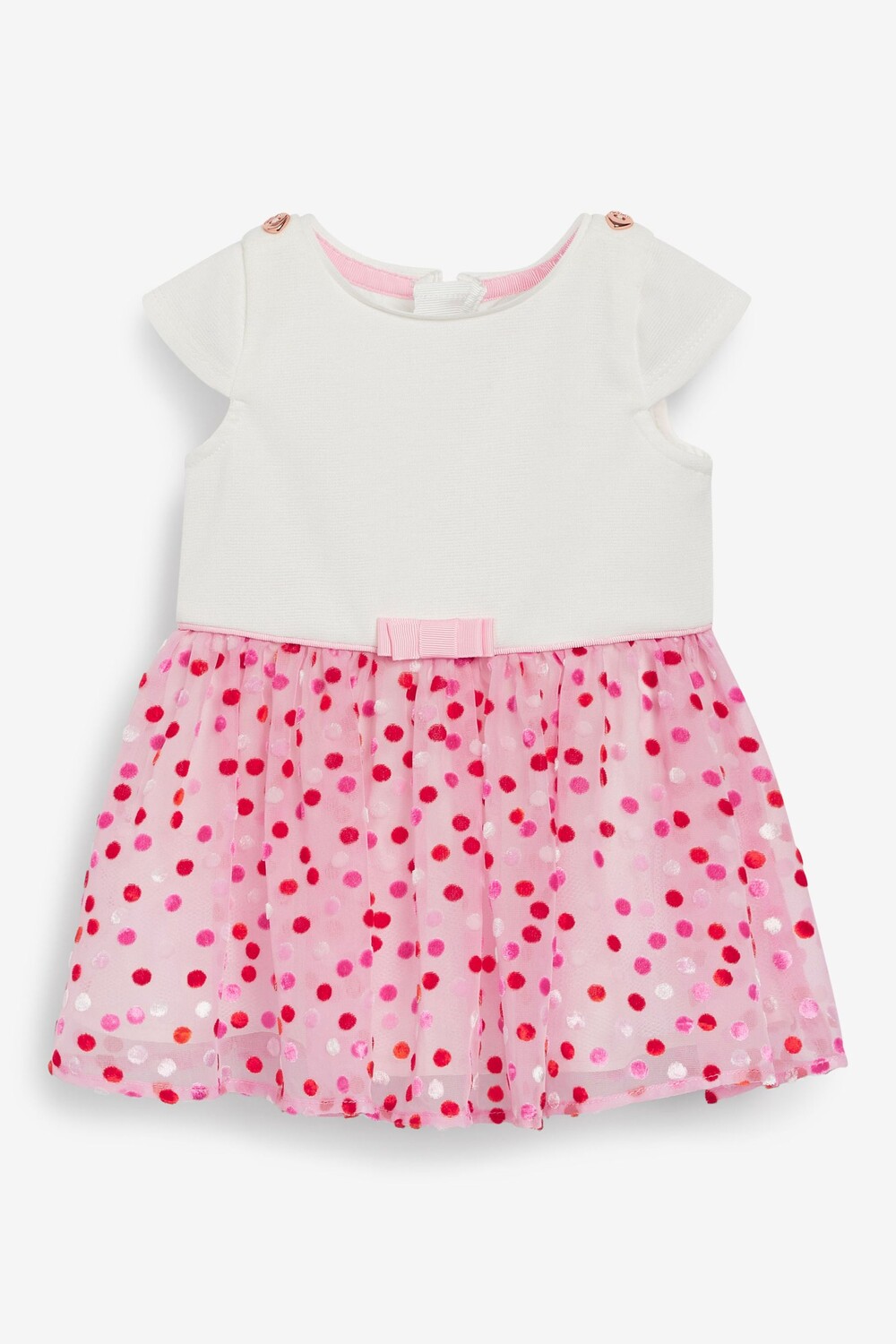 

Платье с флокированным точечным узором Baker by Ted Baker, белый