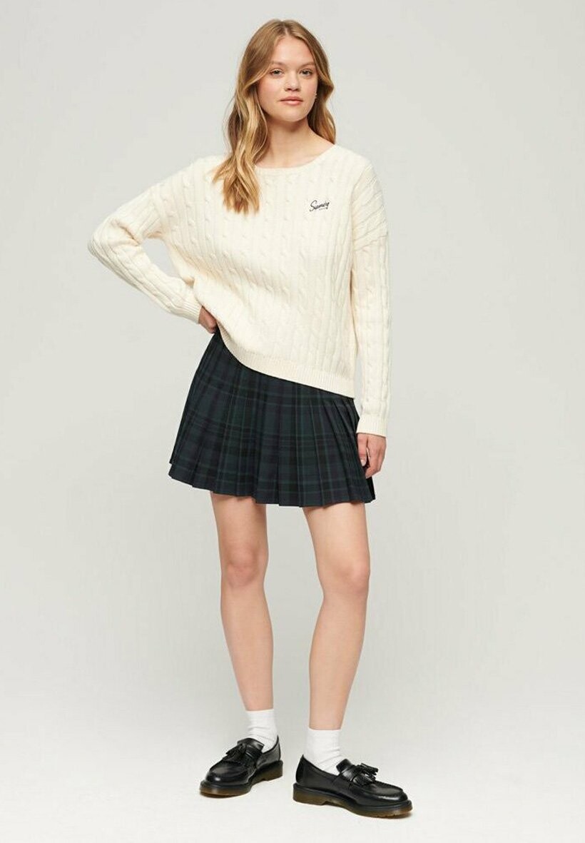 

Свитшот Superdry VINTAGE DROPPED CABLE, цвет oatmeal