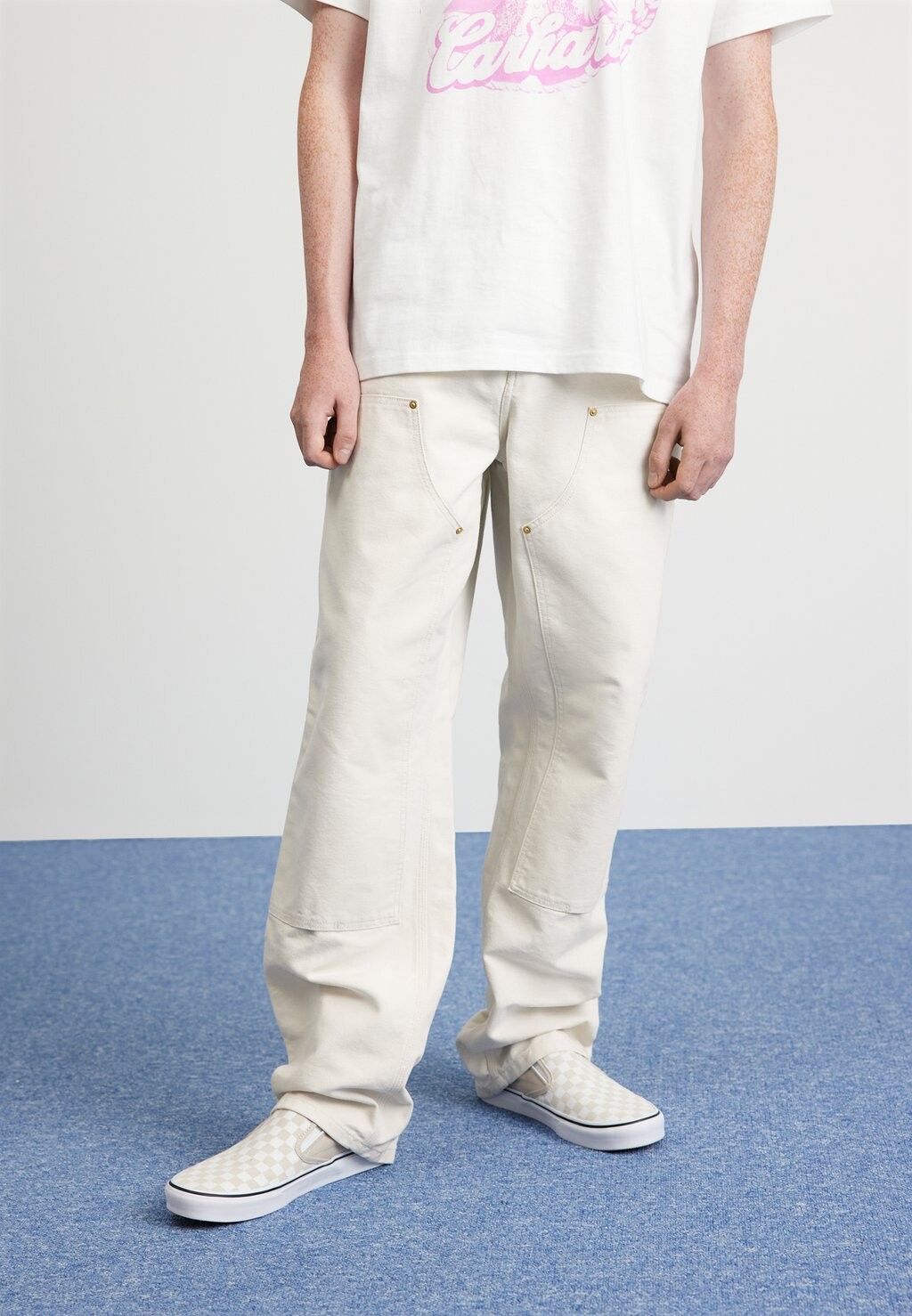 

Брюки Double Knee Pant Carhartt WIP, цвет salt aged canvas