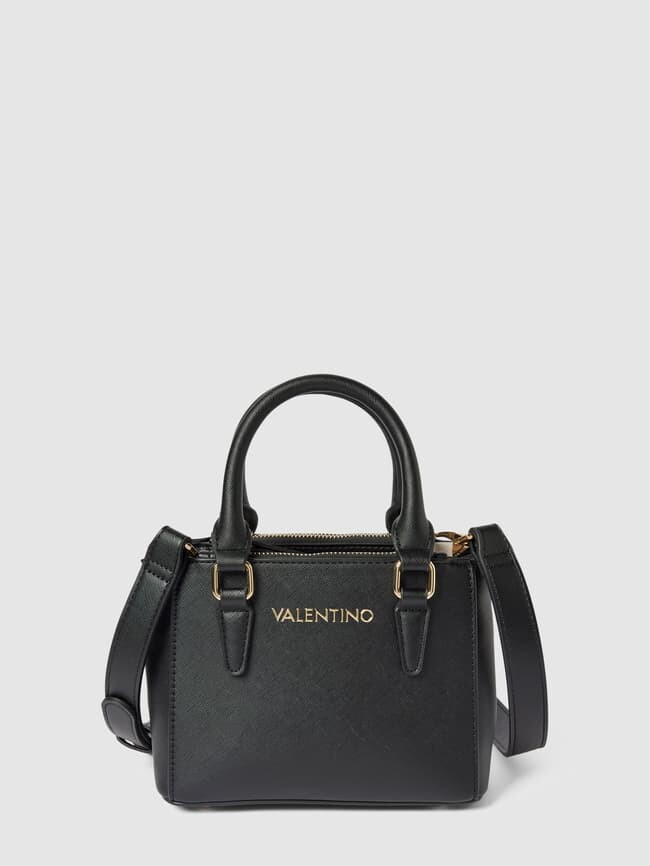 

Сумочка с аппликацией этикетки, модель "ZERO" Valentino, черный