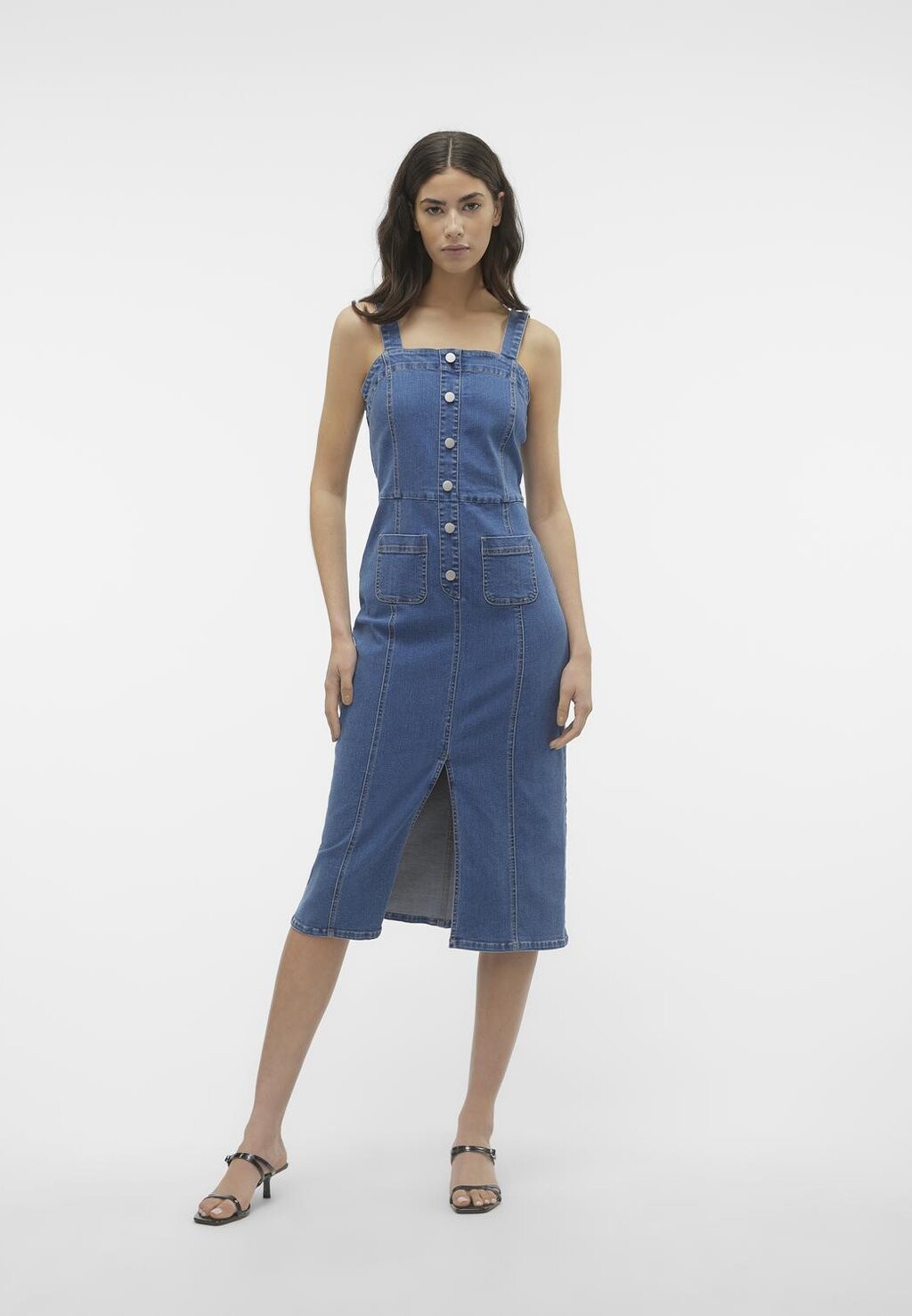 

Джинсовое платье Vmsaila Calf Dress Vero Moda, средний синий деним