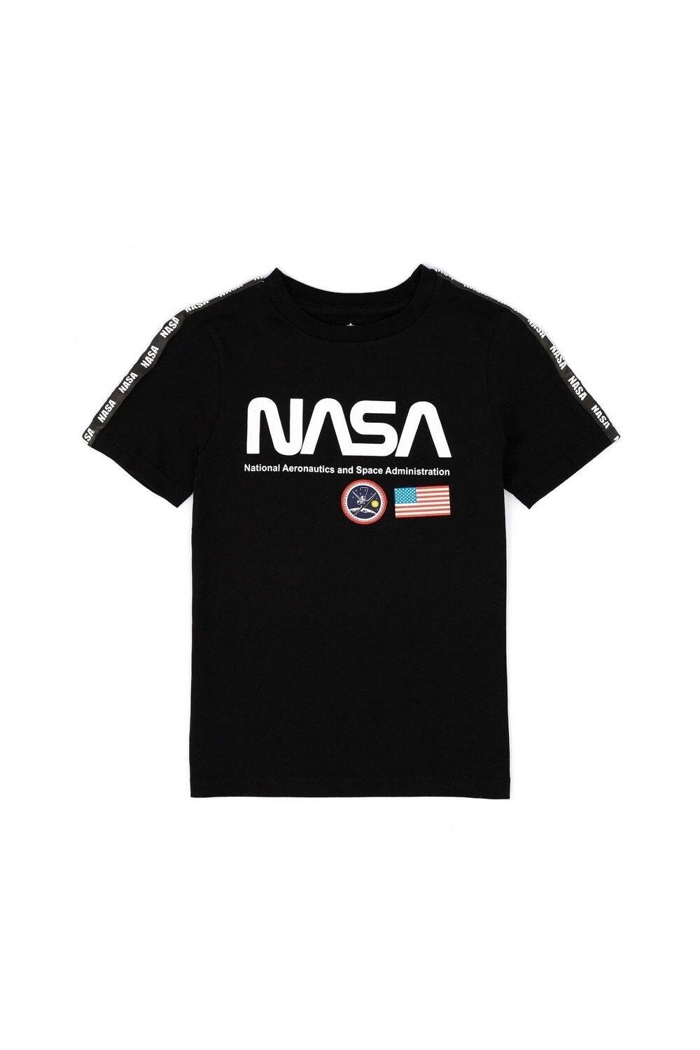 

Футболка с логотипом NASA, черный