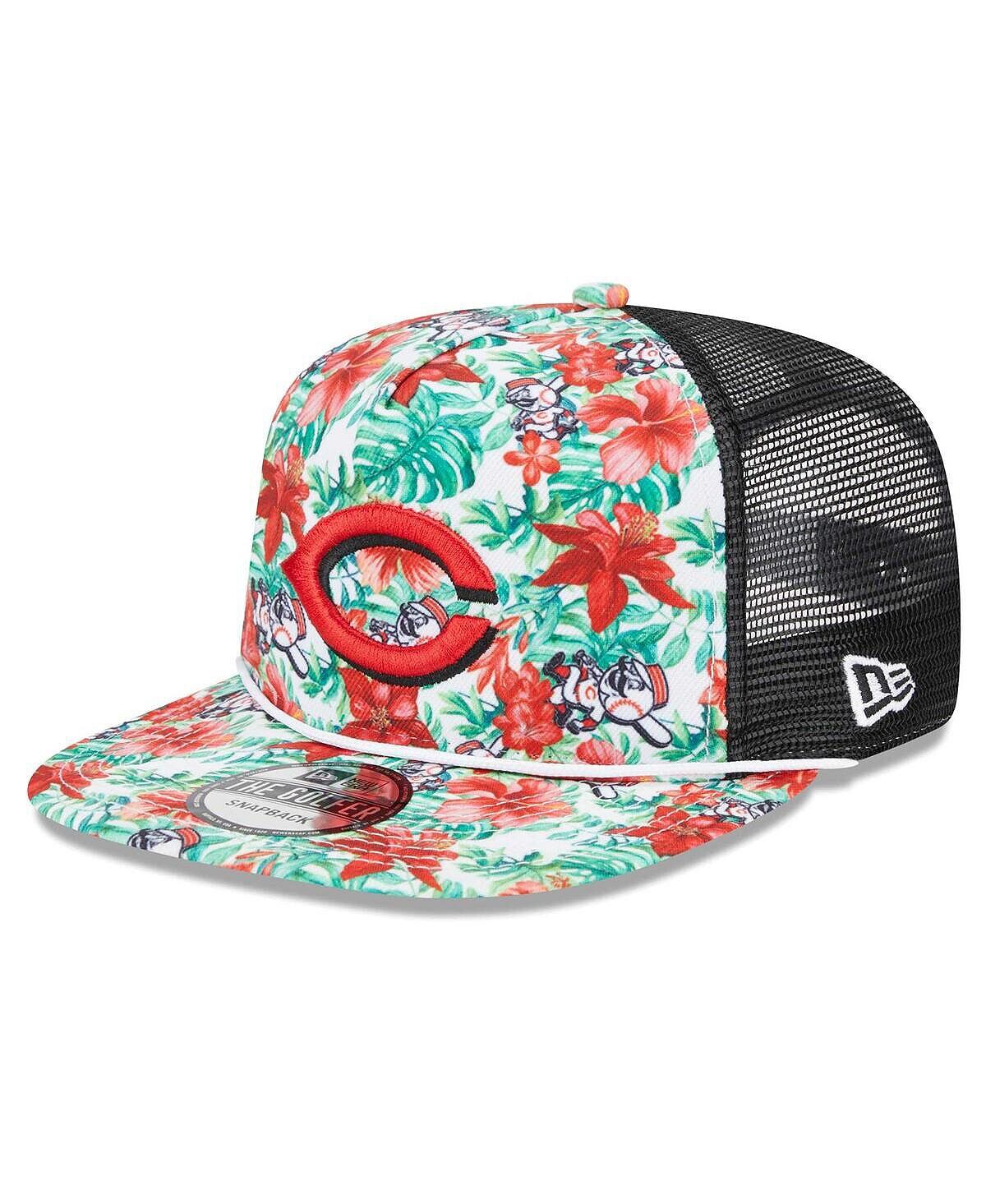 

Мужская кепка Snapback для гольфиста Cincinnati Reds Tropic с цветочным принтом New Era