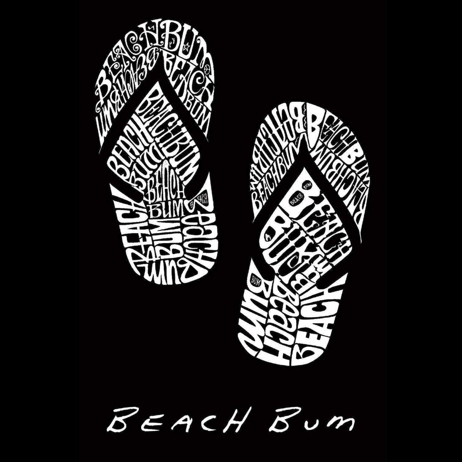 Beach Bum — мужская футболка с рисунком Word Art LA Pop Art