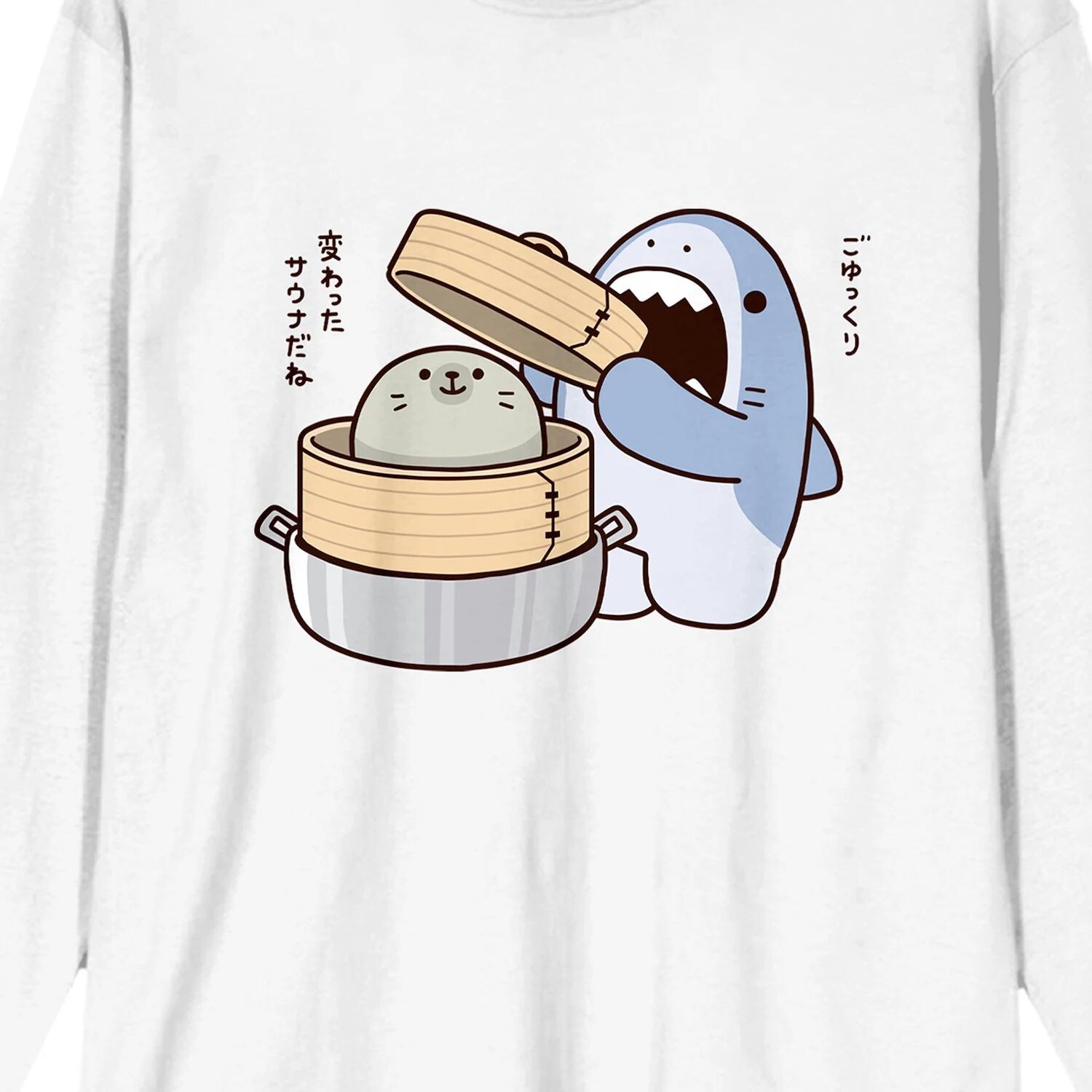 

Мужская футболка с длинными рукавами Samezu Shark Jaggy And Yummy Licensed Character