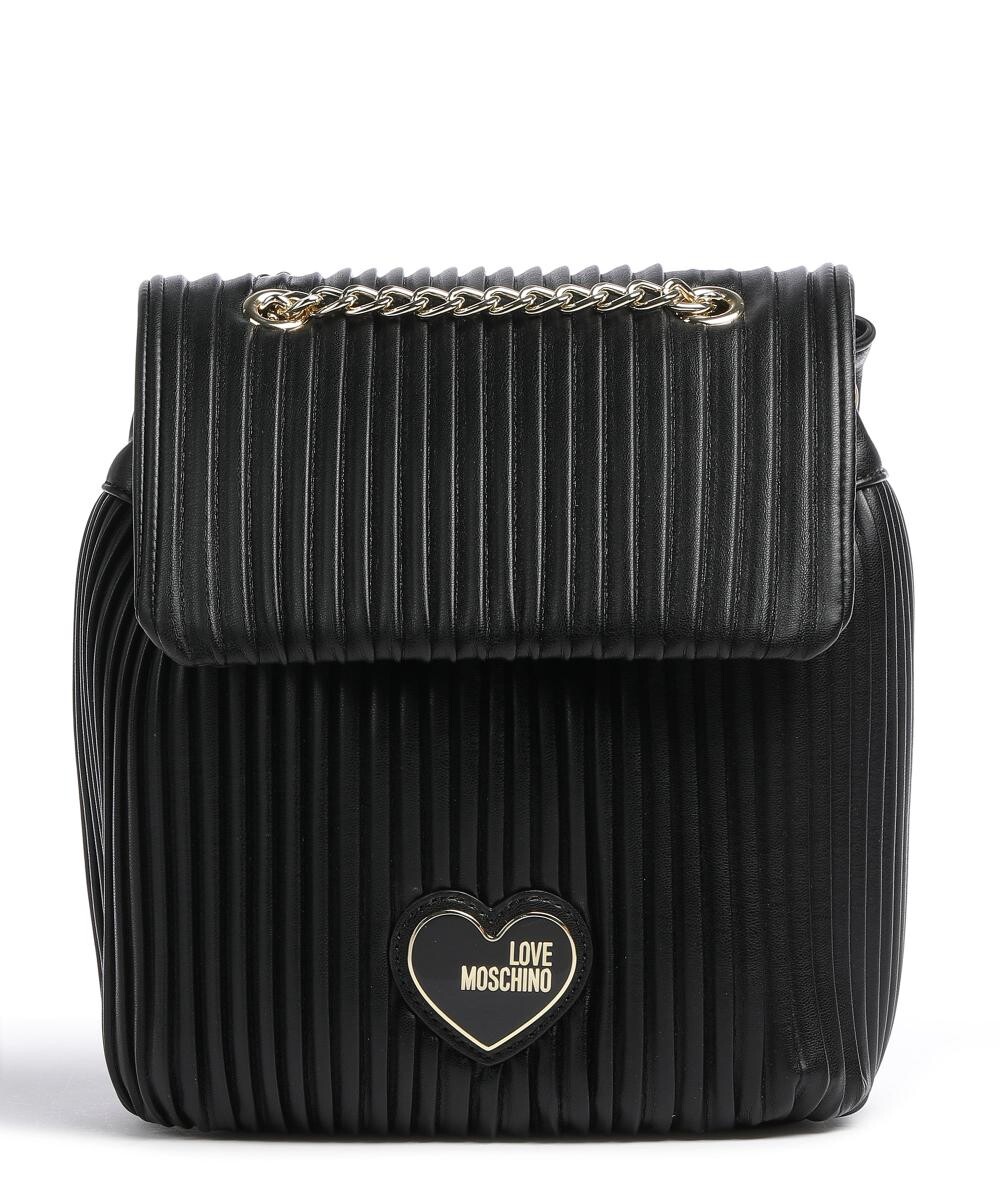 

Плиссированный рюкзак из искусственной кожи Love Moschino, черный
