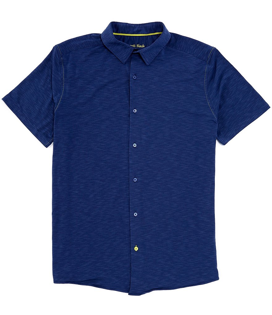 Рубашка Visconti из эластичной фактурной ткани с короткими рукавами, синий превосходный комбинезон из эластичной ткани с короткими рукавами adanola синий
