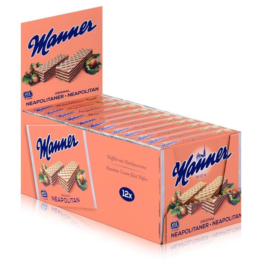 

Manner Vienna Neapolitaner 75г - вафли с ореховой начинкой