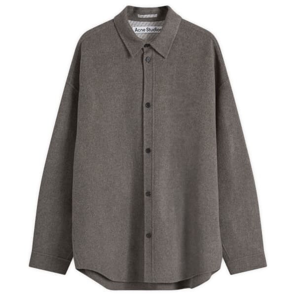 

Двойная шерстяная рубашка Detar Acne Studios, серый