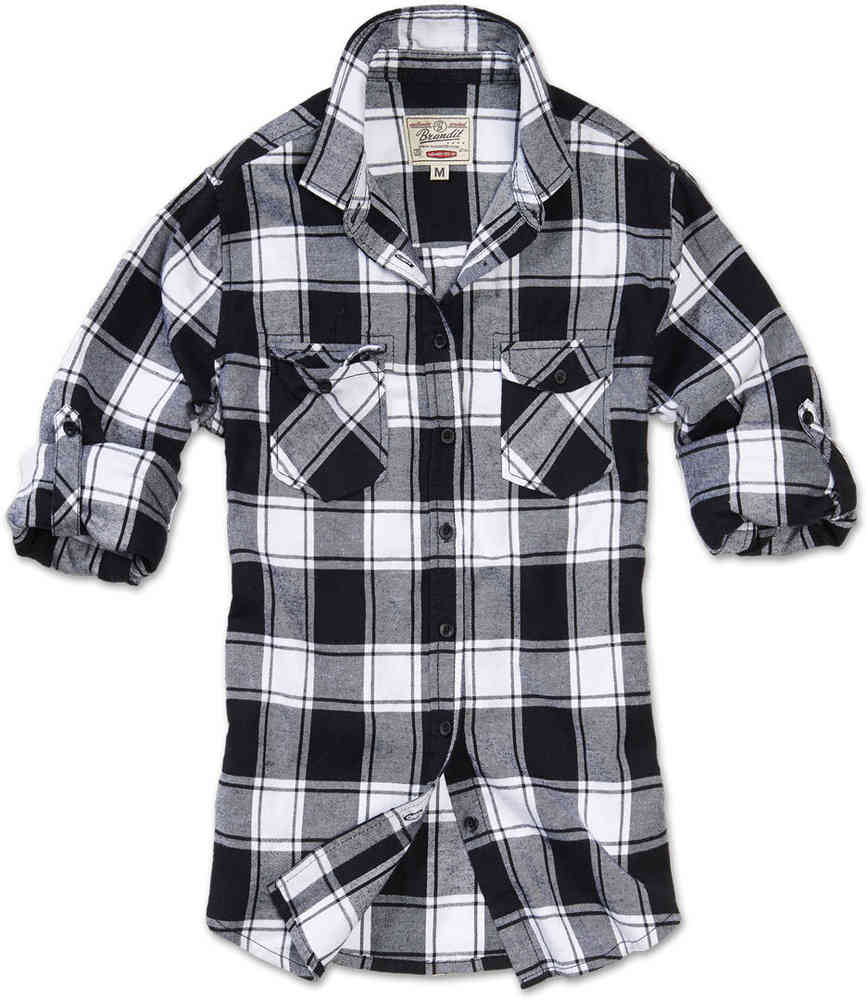 Женская рубашка Эми Фланелл Brandit, черно-белый цена и фото