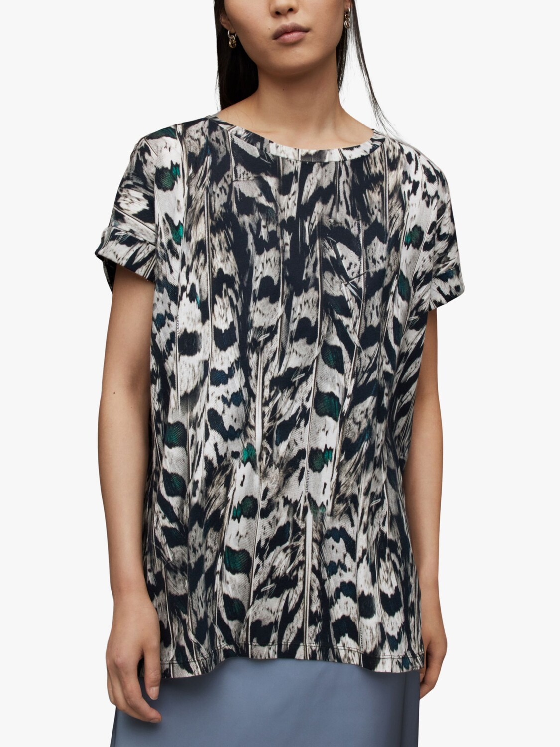 

Футболка AllSaints Ines Imogen Boy, Белый/Мульти