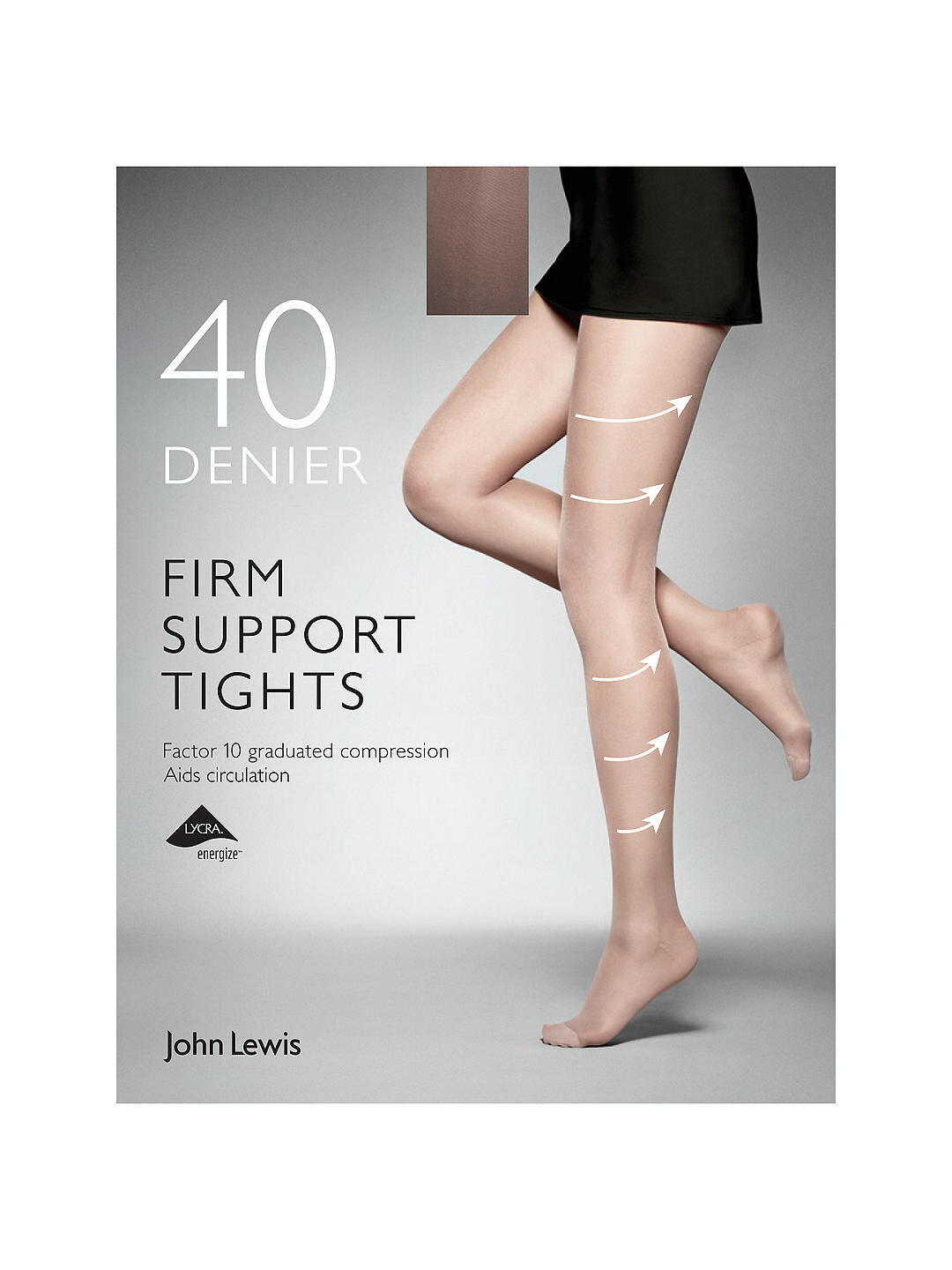 

Плотные поддерживающие колготки John Lewis плотностью 40 ден, почти черные