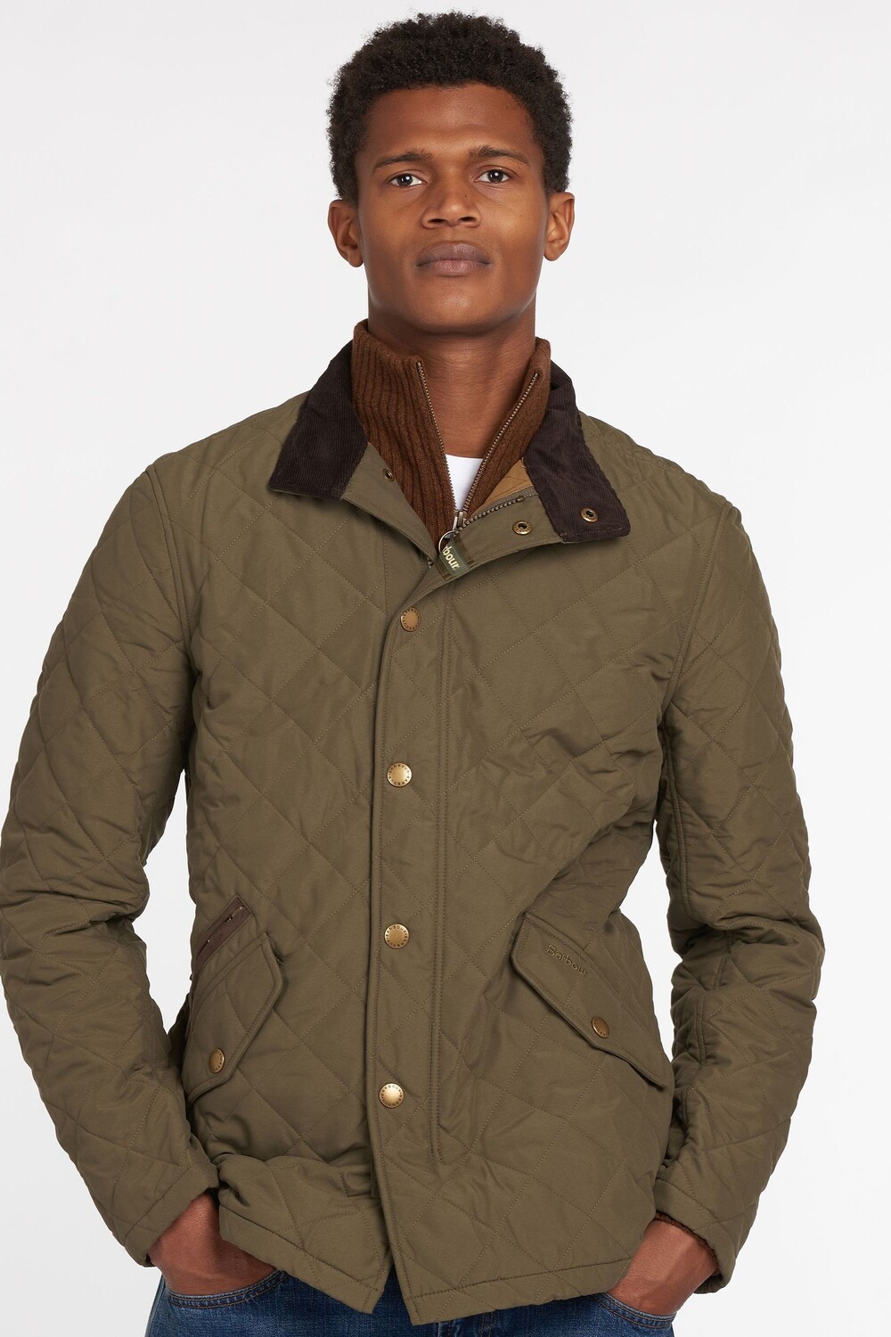 

Стеганая куртка Shoveler Barbour, зеленый