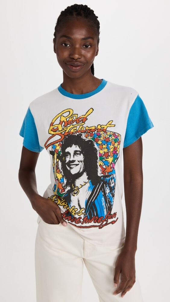 

Футболка MADEWORN ROCK Rod Stewart, белый
