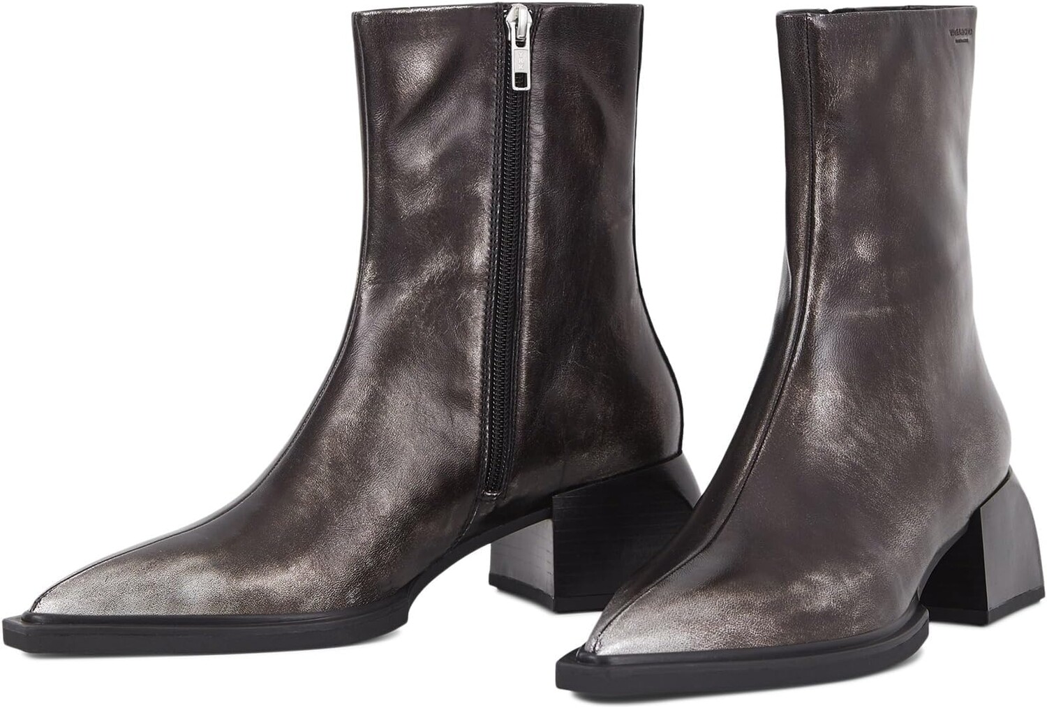 

Ботильоны Vivian Brush-Off Leather Bootie Vagabond Shoemakers, цвет Silver