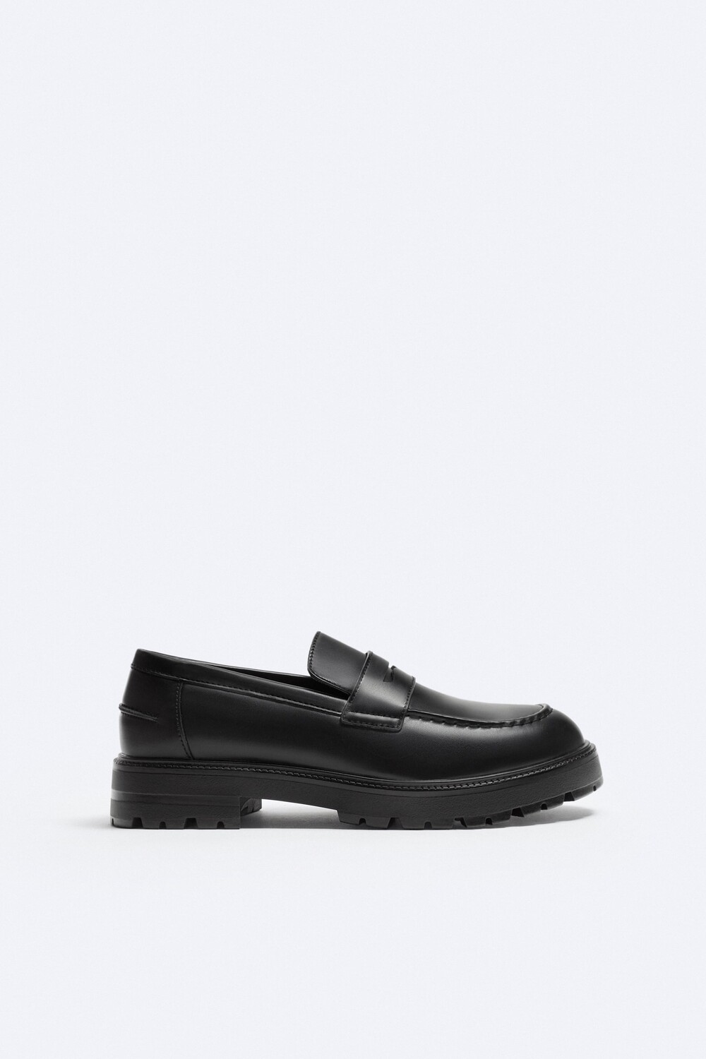 

Лоферы penny на соединенной подошве track Zara, черный
