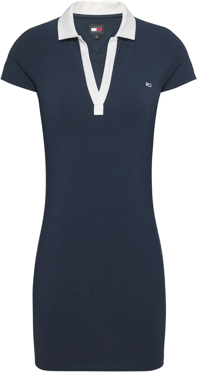 

Платье-поло Tommy Jeans "TJW CONTRAST V POLO DRESS" с вышивкой фирменного лейбла, цвет Dark_Night_Navy