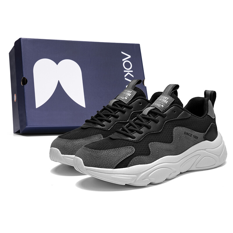 

Кроссовки мужские с низким верхом Aokang, цвет Black and gray [standard sports shoe size]