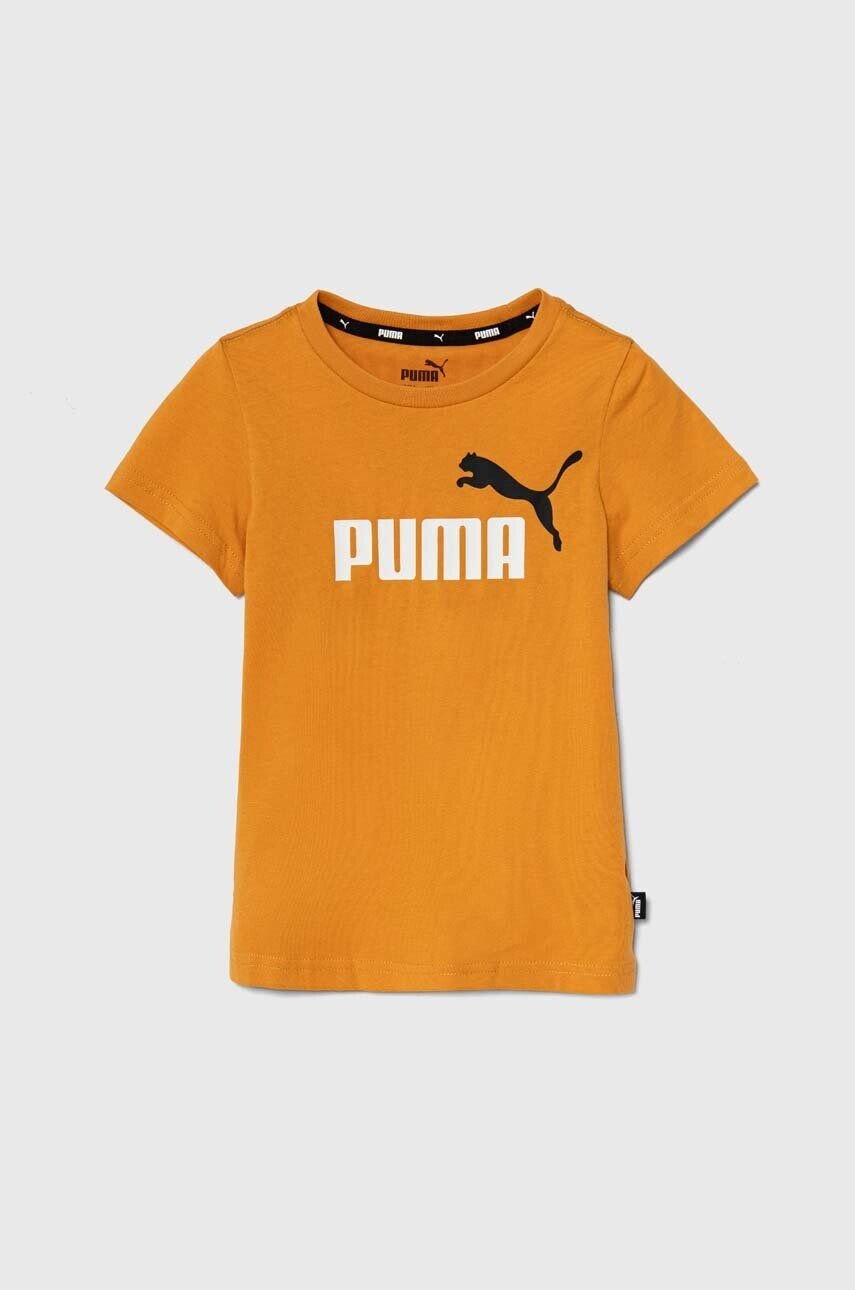 

Детская хлопковая футболка Puma, оранжевый