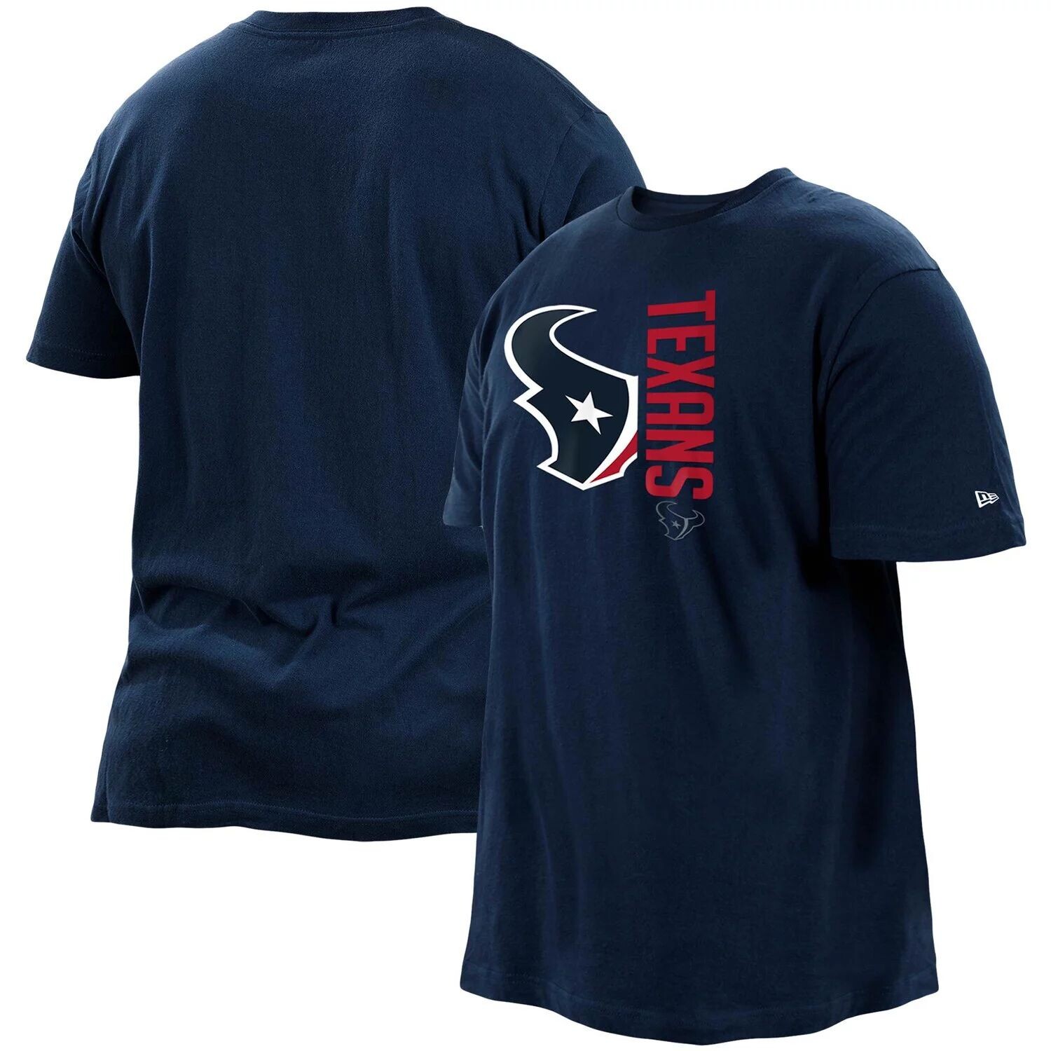 

Мужская темно-синяя футболка Houston Texans Big & Tall 2-Hit New Era
