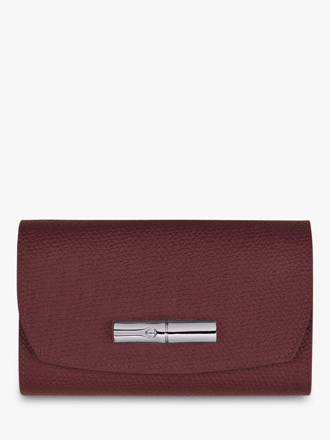 

Компактный кожаный кошелек Longchamp Roseau, сливовый