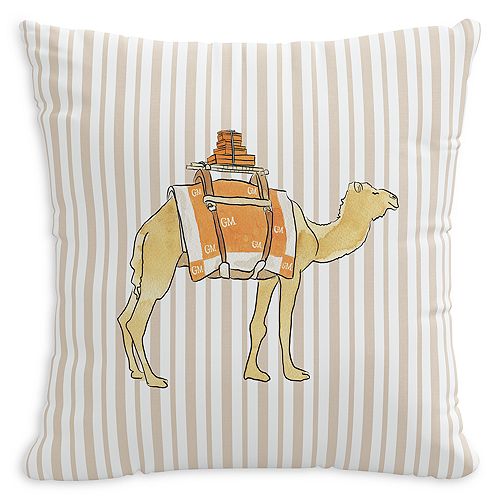 Серый Малин x Cloth &; Подушка Co. Zoey, 20 x 20 дюймов Cloth & Company, цвет Camel Stripe