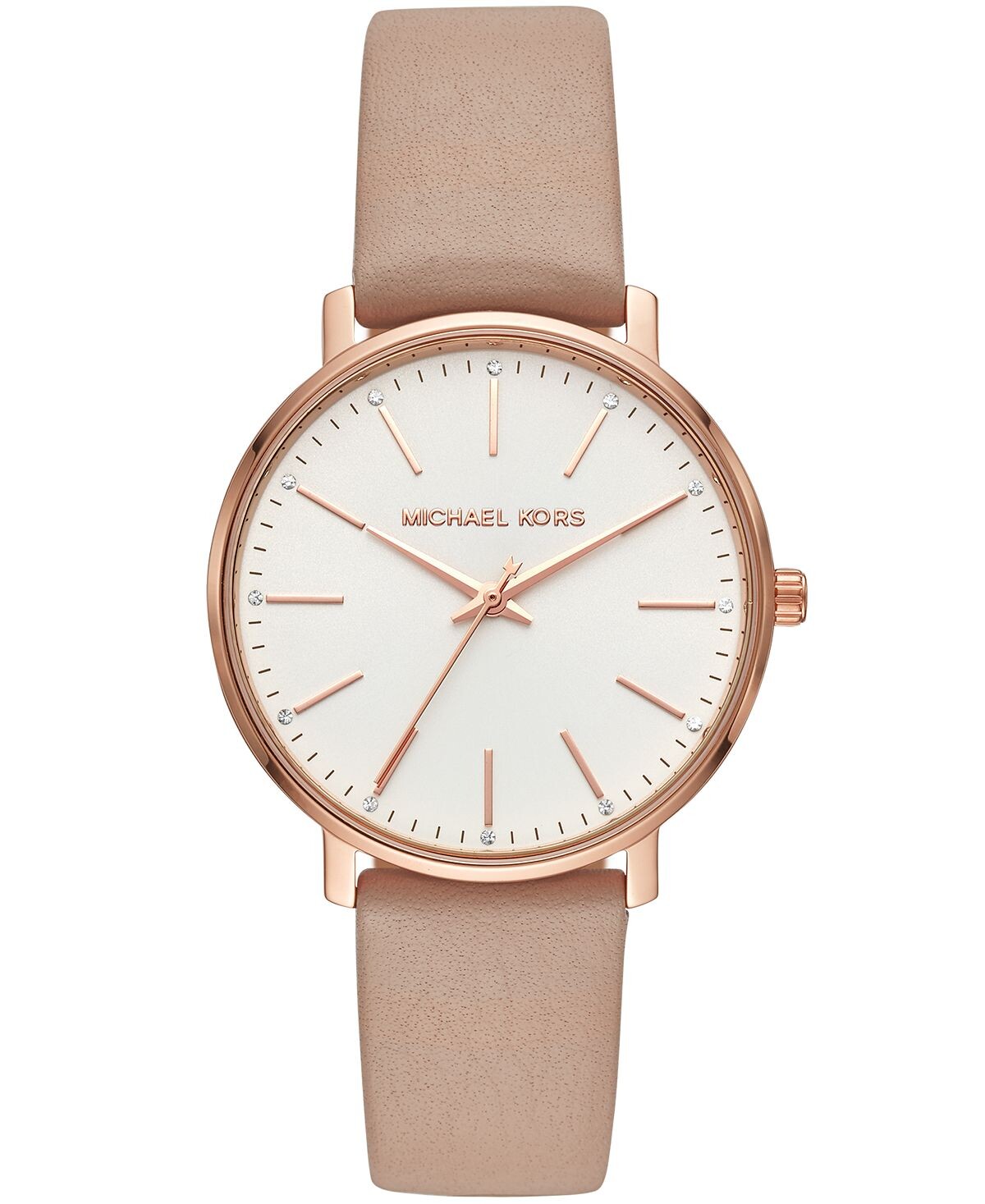 

Женские часы с кожаным ремешком пайпер-коричневого цвета, 38 мм Michael Kors
