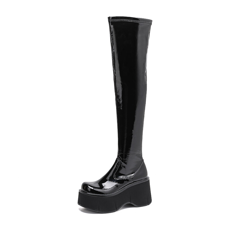 

Сапоги женские Amazing Cure, цвет Black Glossy Large Bucket