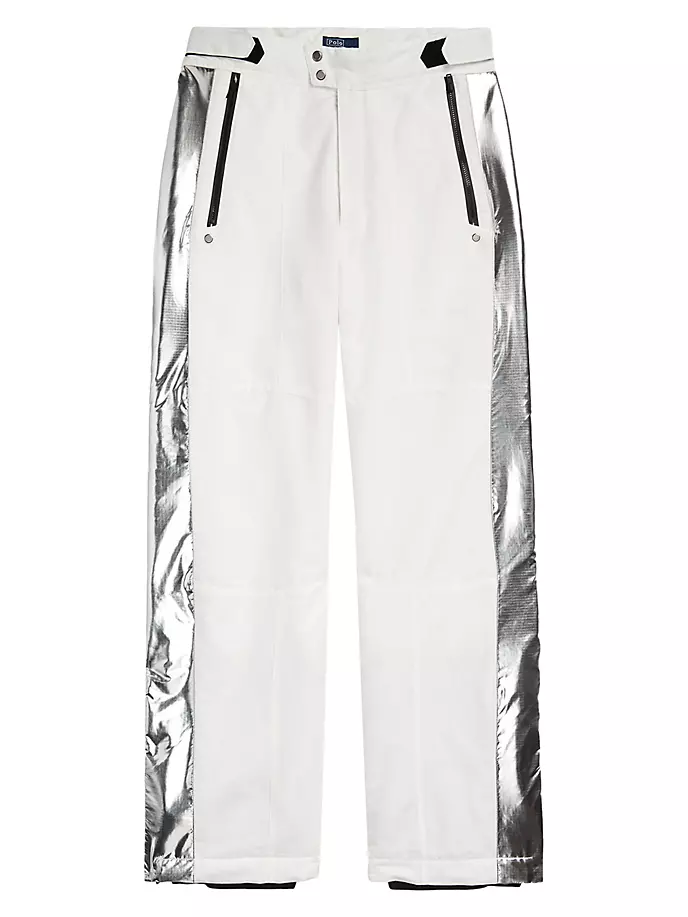 

Лыжные штаны Scrubs с высокой посадкой и эффектом металлик Polo Ralph Lauren, цвет paper white