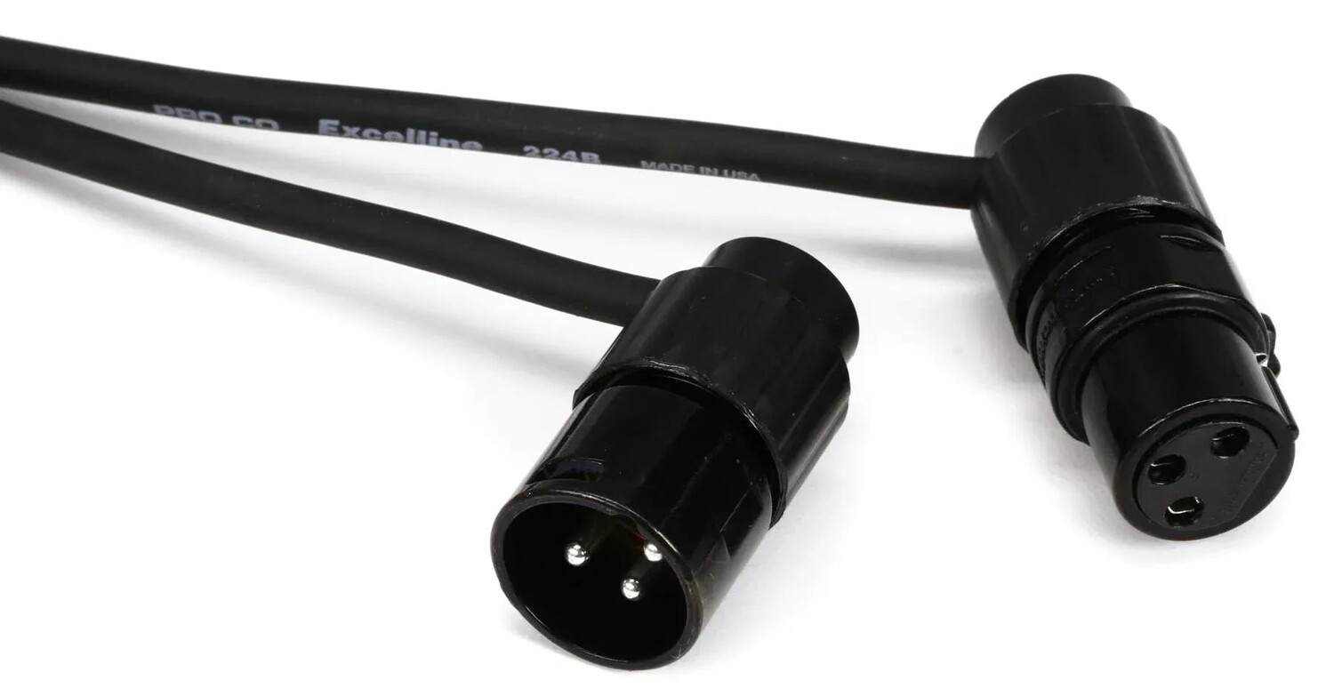 

Низкопрофильный микрофонный кабель Pro Co XLR-XLR — 3 фута